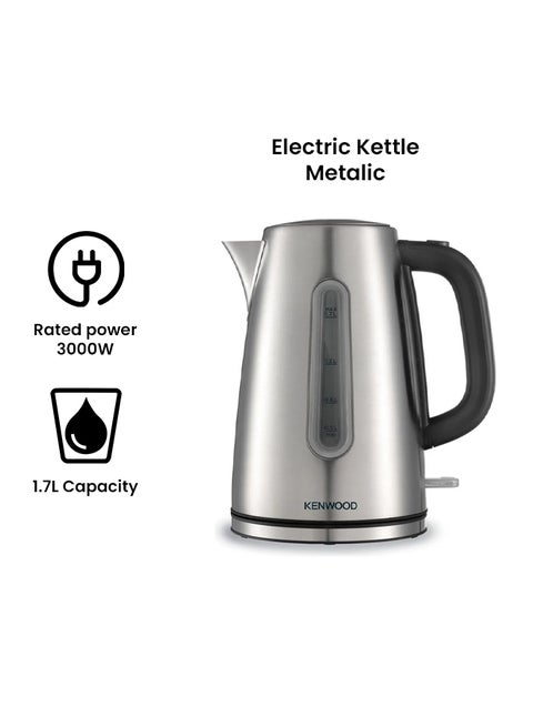 Stainless Steel Cordless Kettle With Auto Shut-Off & Removable Mesh Filter 1.7 L 3000 W ZJM11.000SS Metalic
