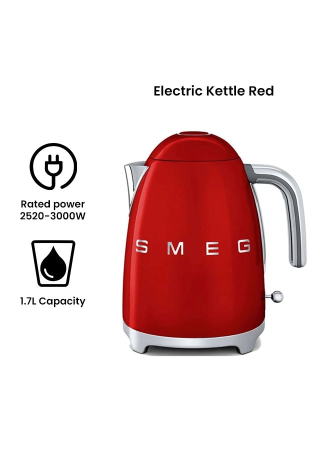 smeg Electric Kettle 1.7 L KLF03RDUK/AU Red  - Image 2