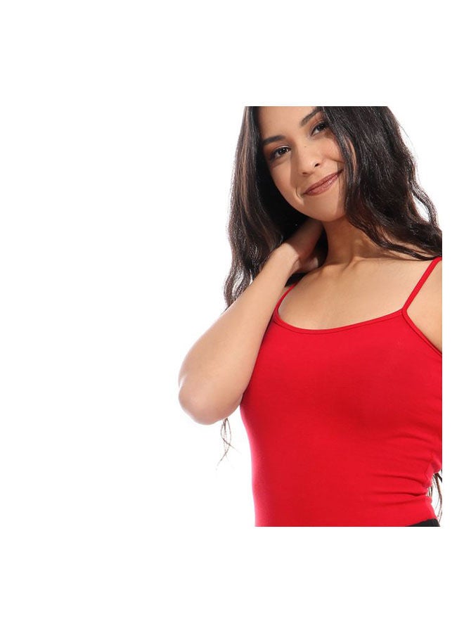 Mesery - Bundle Of Six Spaghetti Sleeves Plain Tank Tops. Multicolour - Image 1