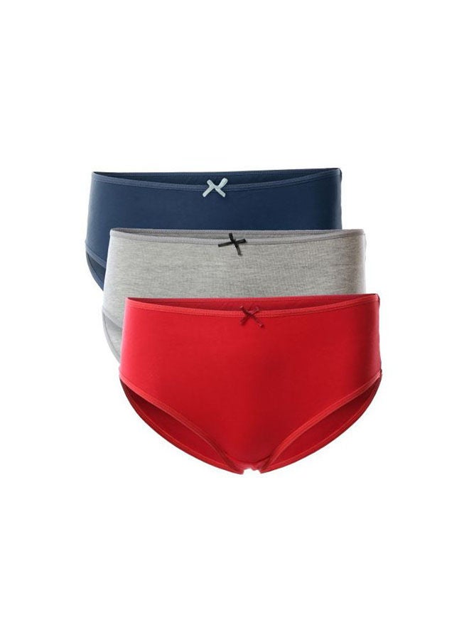 Mesery Casual Plain Basic  High-Rise Underwear Set Multicolour  - Image 1