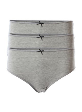 Casual Plain Basic  High-Rise Underwear Set Grey - v1645281211/N52725311A_1