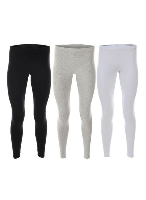 Casual Plain Basic  High-Rise Leggings Multicolour