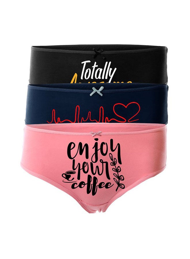 Mesery - Casual Printed  High-Rise Underwear Set Multicolour - Image 1