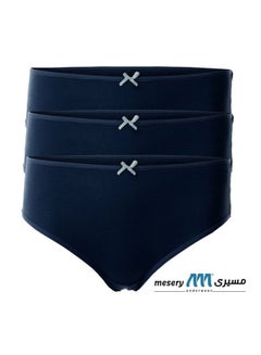 Casual Plain Basic  High-Rise Underwear Set Navy