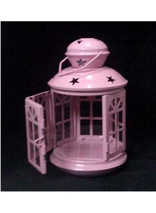 Metal Ramadan Lantern Pink 15cm - Image 2