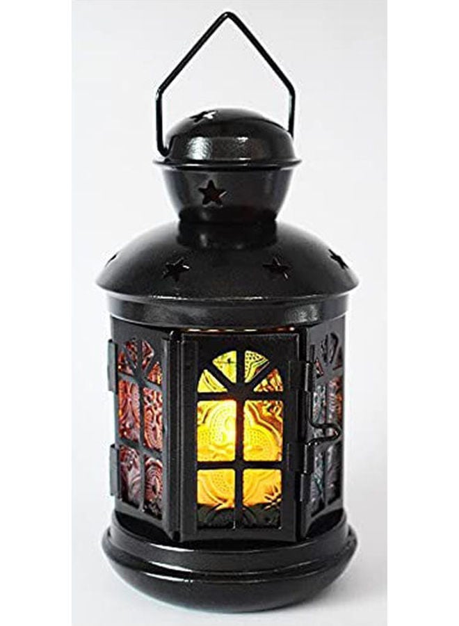 Metal Ramadan Lantern Black 16cm - Image 1