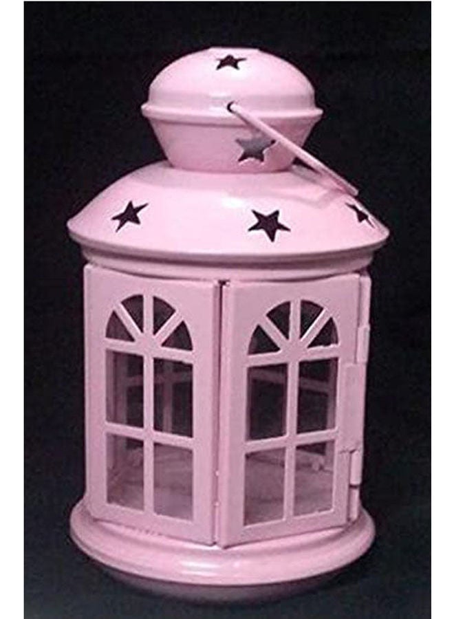 Metal Ramadan Lantern Pink 15cm - Image 1