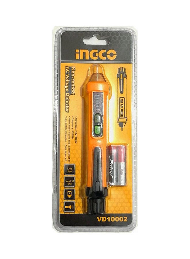 INGCO Vd10002 Non-Contact Ac Voltage Detector Orange  - Image 1