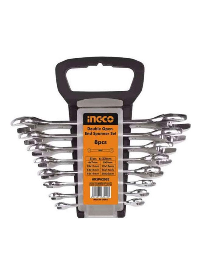 INGCO - Double Open End Spanner Set 8Pcs Silver 22mm - Image 1