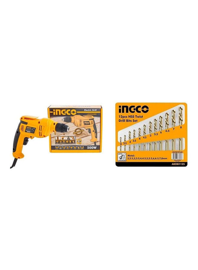 INGCO Drill 12 Steel Bit Orange - Image 1