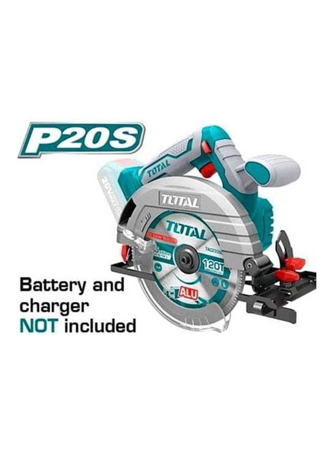 TOTAL - Tools Tsli1651 Battery Free Charging Tray Saw And Charger 20 Volt 165Mm Capacity Silver 165mmmm - Image 1