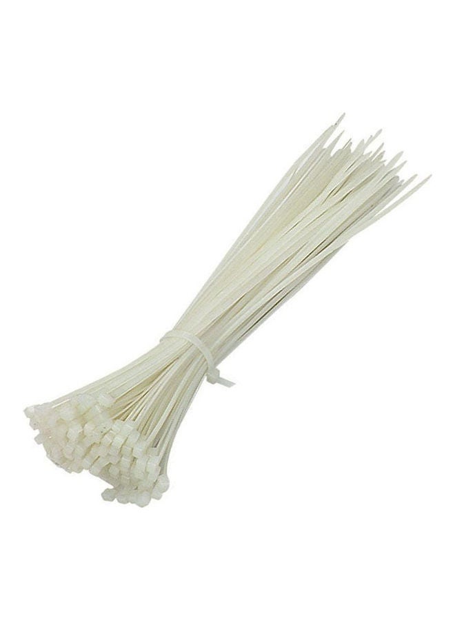 Generic Avis Plastic Belt Tie Power Cable 100 Pcs White 20cm  - Image 1
