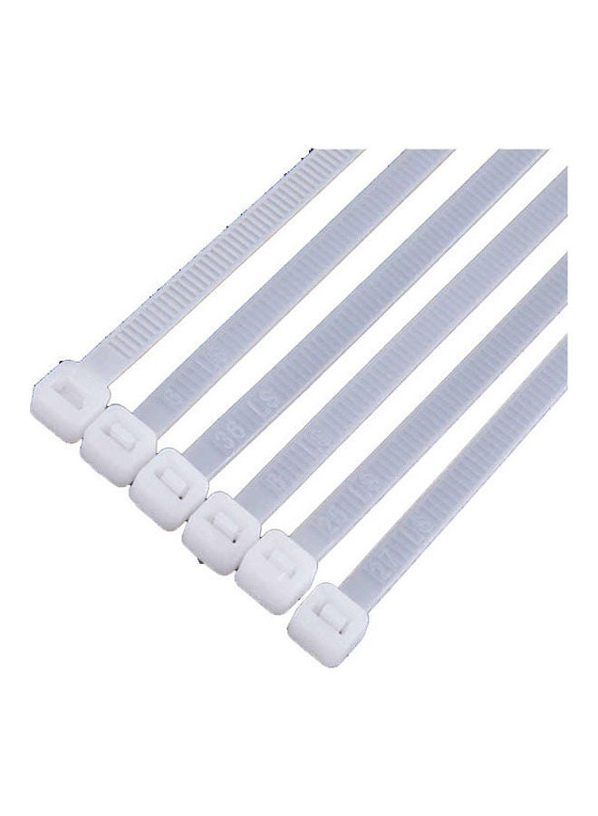 Generic Avis Plastic Belt Tie Power Cable 100 Pcs White 20cm  - Image 2