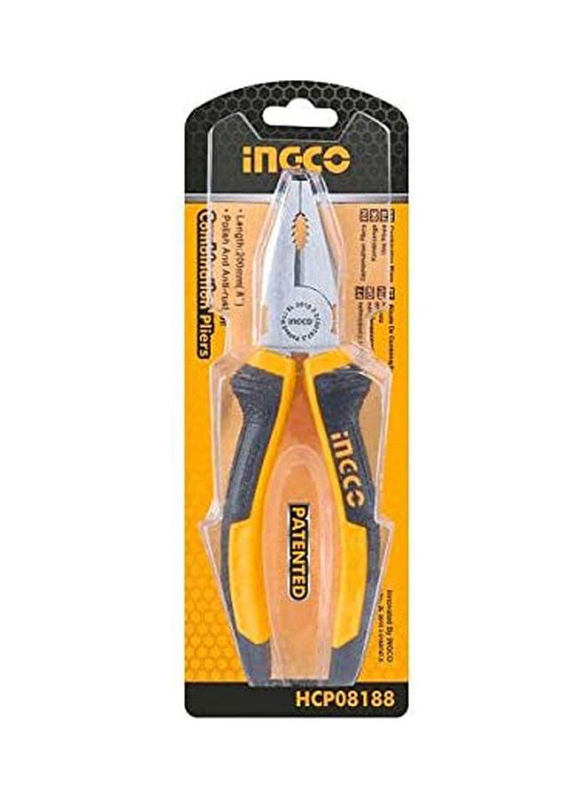 INGCO Combination Pliers Orange 7inch - Image 1