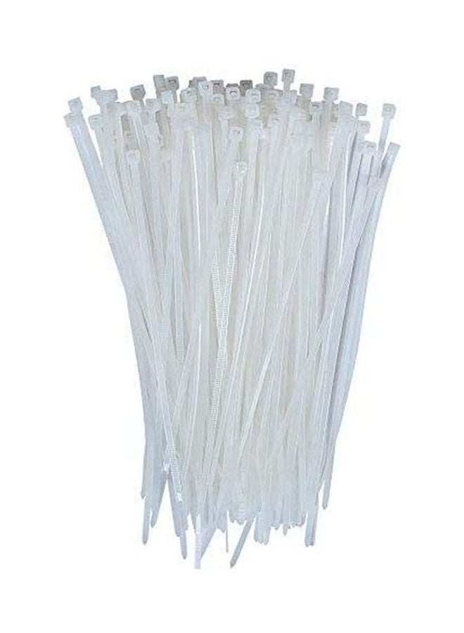 Fixall Cable Ties  100 Pcs Packet White 250mm 