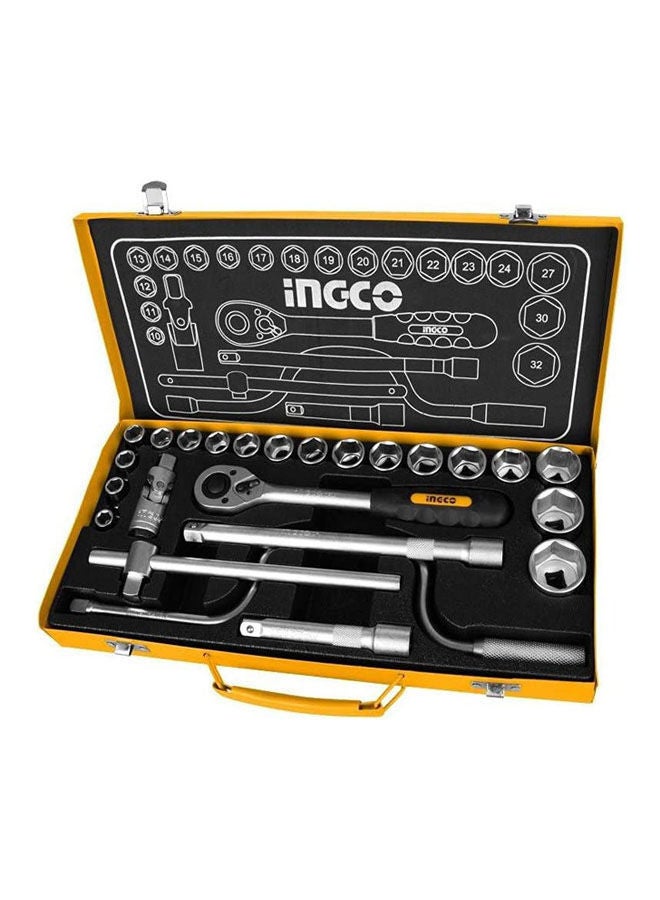 INGCO Hkts0243 Socket Set 24 Pieces Silver 