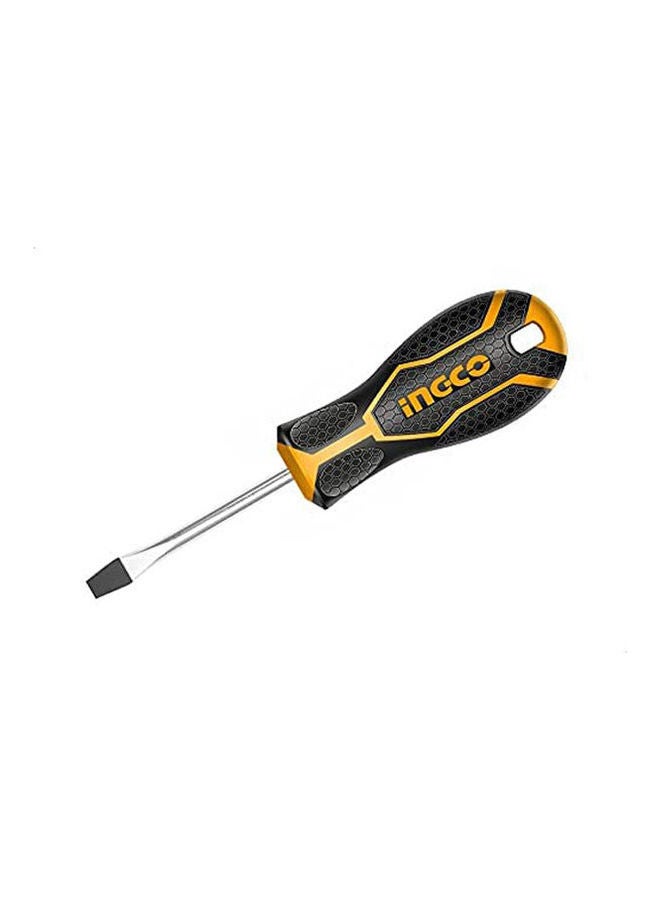 INGCO Hs282038 Slotted Screwdriver With Rubber Handle Multicolour 3inch