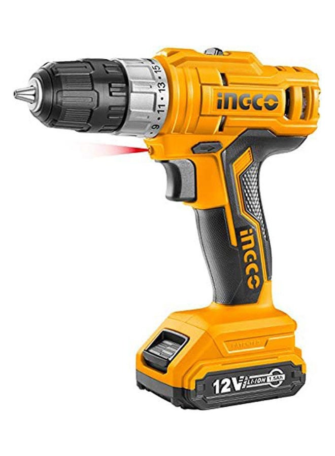 INGCO Cdli1221 Li-Ion Cordless Drill Orange