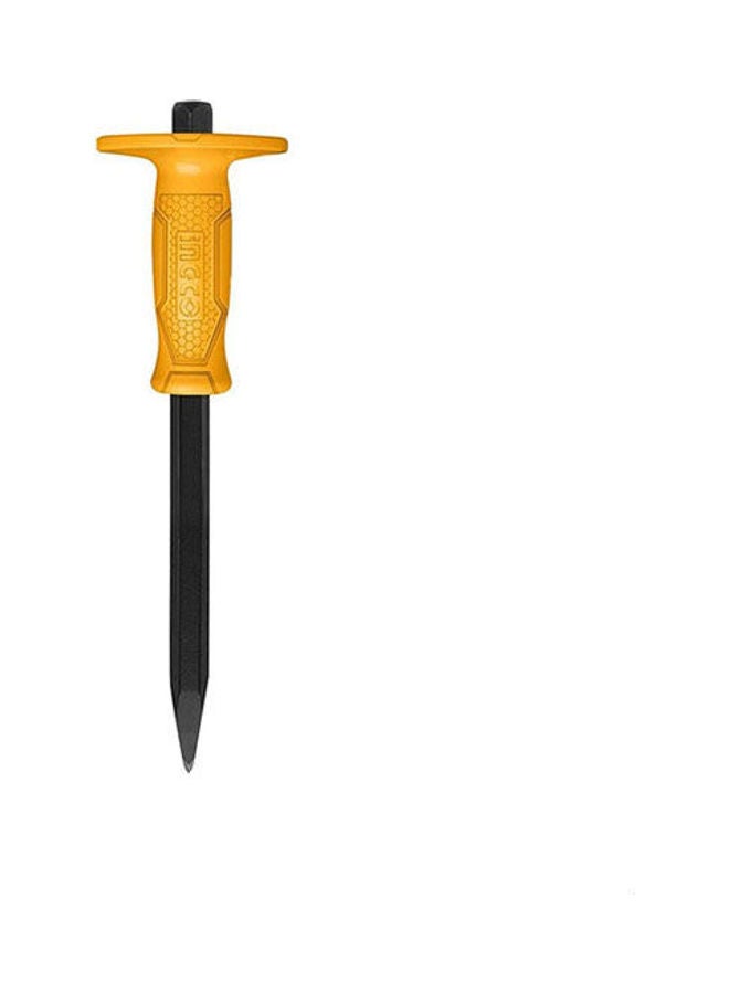 INGCO - Hcc0841016 Pointed Chisel With Rubber Handle Multicolour 10inch - Image 1