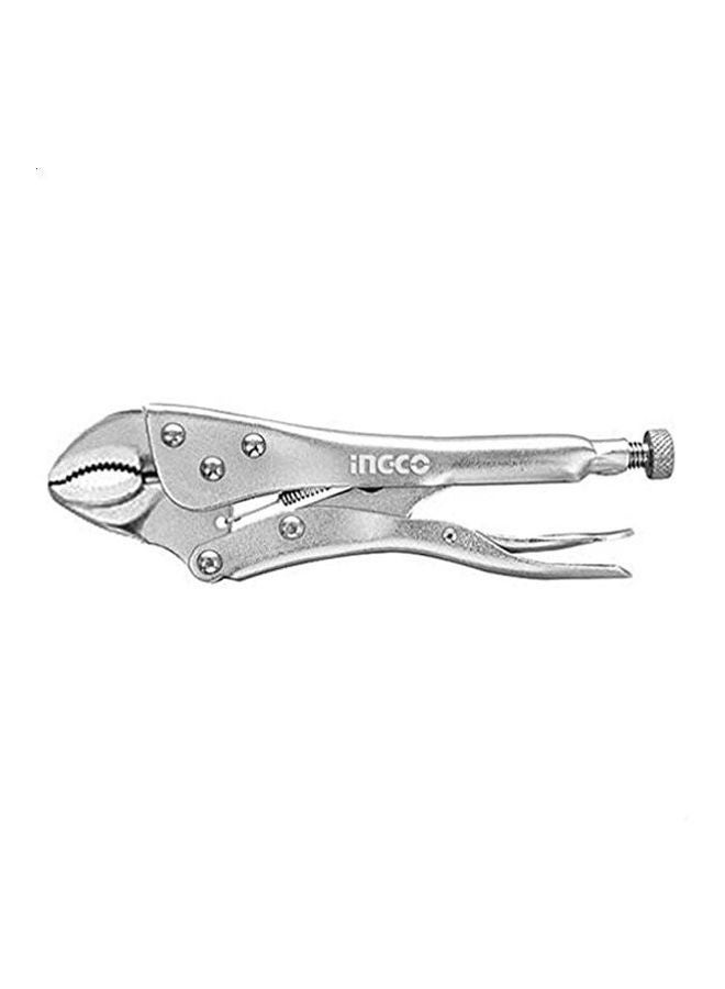 INGCO - Hcjlp0110 Curved Jaw Locking Pliers Silver 10inch - Image 1