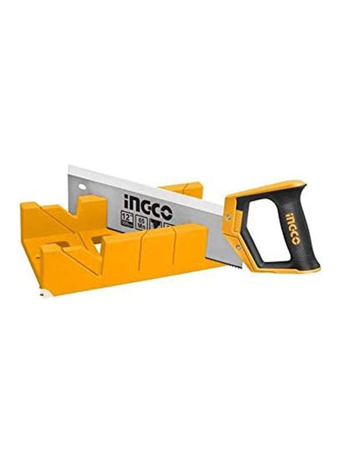 INGCO Mitre Box And Back Saw Set Hmbs3008 Silver 