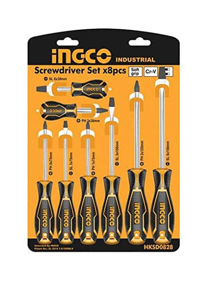 INGCO Screwdriver Set X 8 Pcs Orange