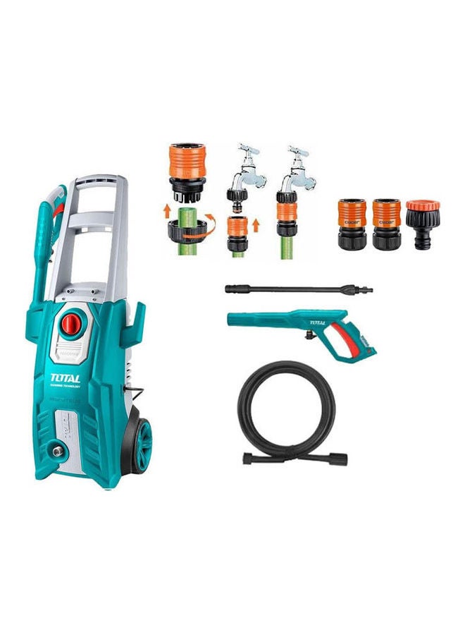 TOTAL - High Pressure Washer With 3 Quick Link 1800 W Tgt 11356 Item 5814 Blue - Image 1
