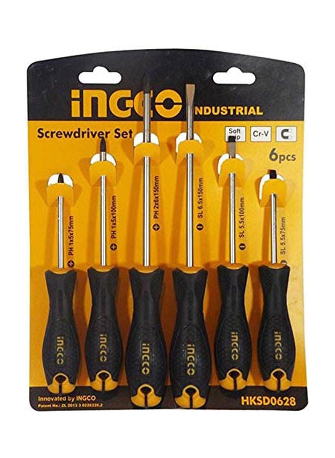 INGCO Set Of 6 Piece Screwdriver Orange