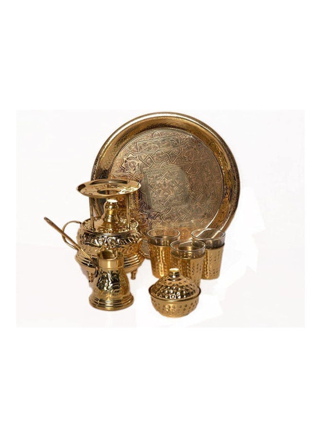 Generic 12-Piece Full-Fledged Copper Kit For Making Turkish Coffee Gold  - Image 2