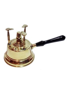 Brass Spirits With Wood Handle And Three Stands Gold