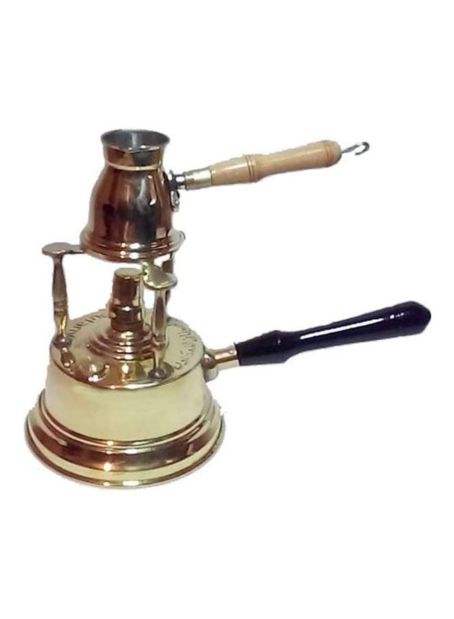 Generic - Brass Spirits With Wood Handle And Three Stands Gold - Image 1