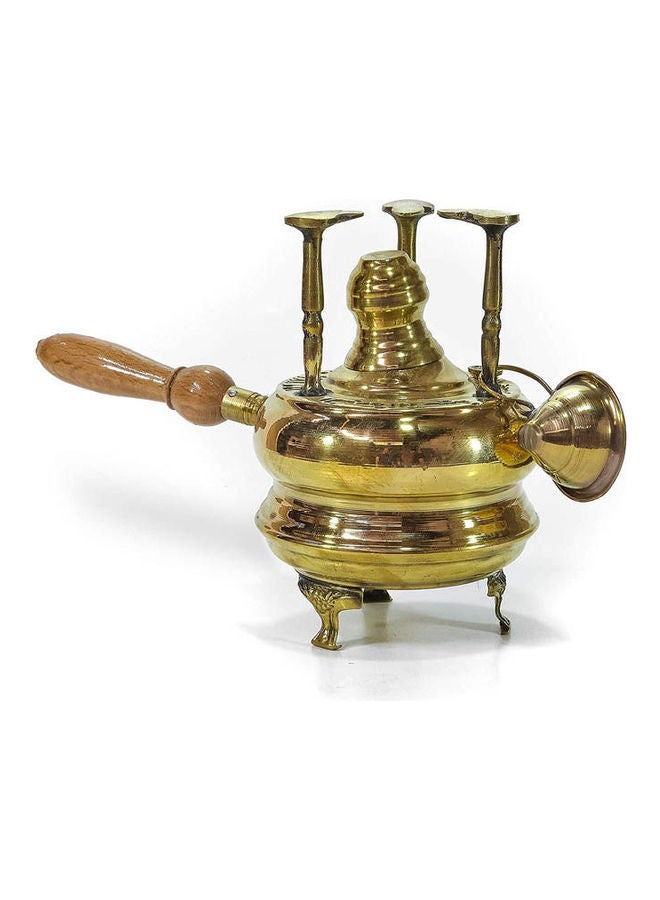 Generic Medium Pharaonic Coffe Maker Multi Color With Wood Holder Gold 