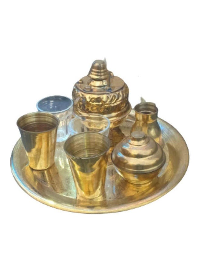 Brass Alcohol Burner Set Gold