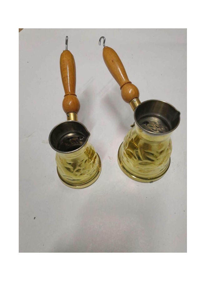 Set Of 2 Coffe Pots (Size 1,3) Gold