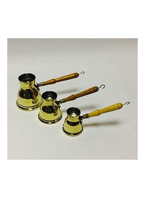 Copper Coffee Pot Set (3) Cup Gold