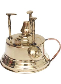 Brass Alcohol Burner Number 5 With Copper Hand Gold