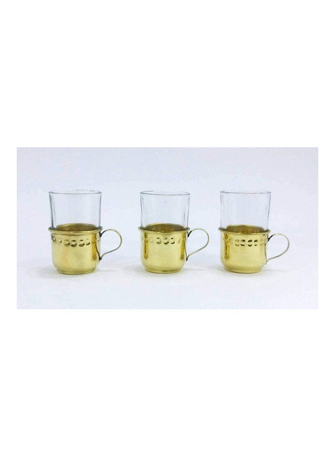 Engraved Copper Spiritual Coffee Set With Pourer And Tray Gold - Image 2