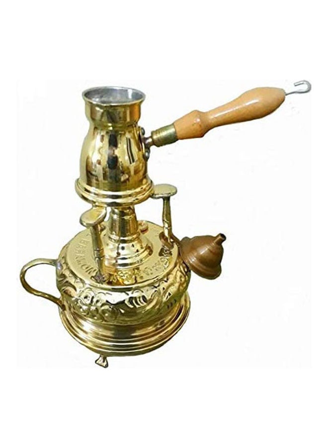 Brass Burner With Coffee Pot Gold