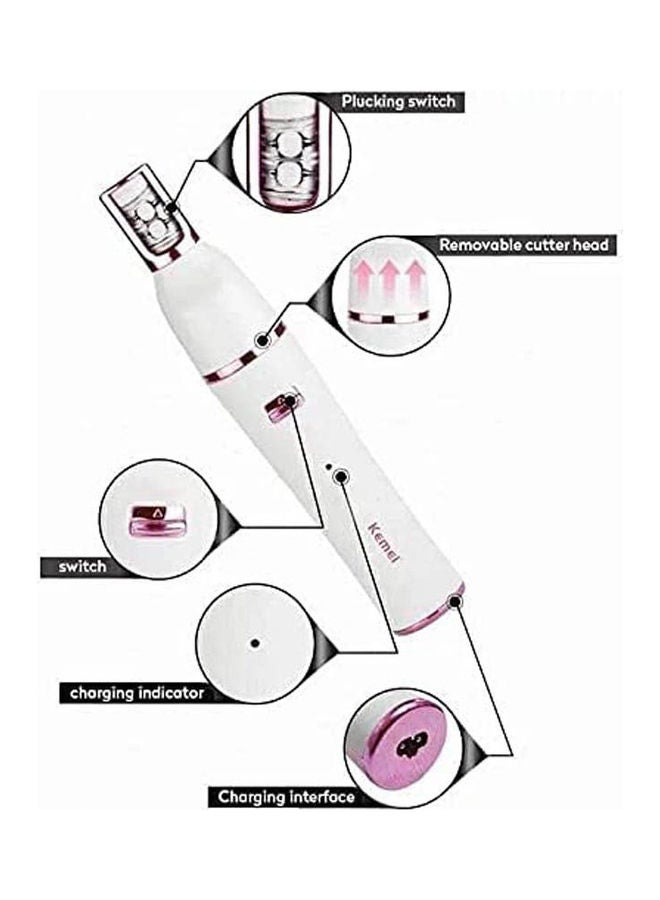 Kemei Km-2189 7 In 1 Rechargeable Women Electric Trimmer White - Image 3