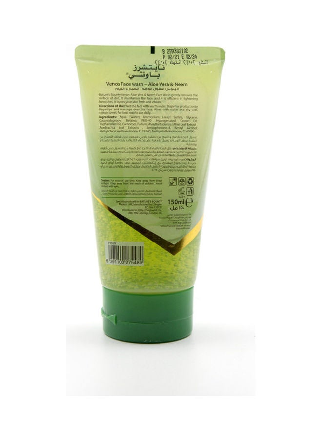 NATURE'S BOUNTY Venos Face Wash With Aloe Vera And Neem Clear 150ml - Image 3