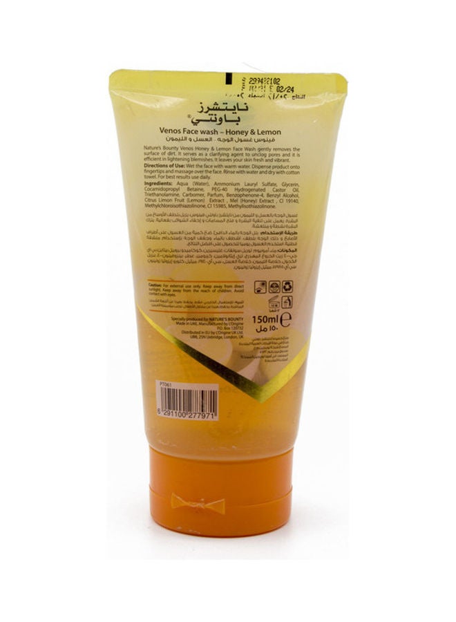 NATURE'S BOUNTY - Venos Face Wash With Honey And Lemon Clear 150ml - Image 1