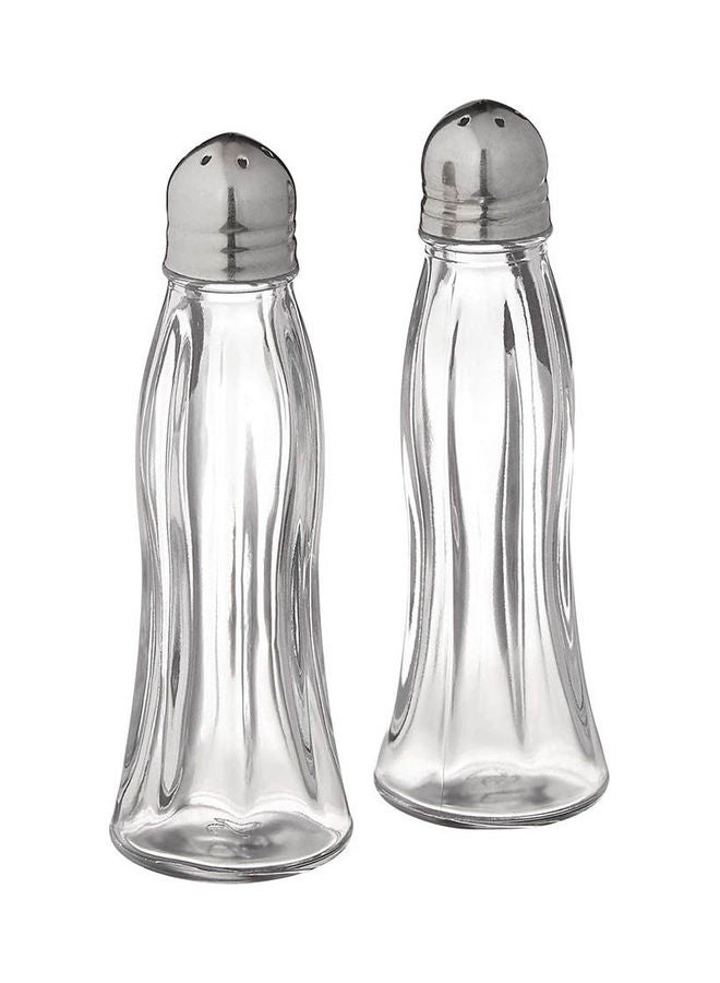 Pasabahce Salt And Pepper Shaker With Metal Lids Clear 35ml - Image 1