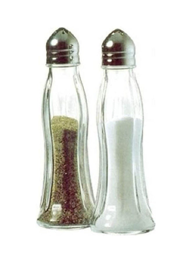 Pasabahce Salt And Pepper Shaker With Metal Lids Clear 35ml - Image 2