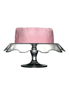 Pasabahce Cake Stand Footed Serving Plate Clear 32cm  - Image 1