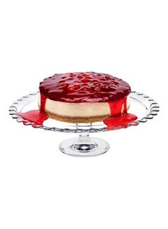 Pasabahce Patisserie Footed Service Plate Maxi Clear 37cm  - Image 2
