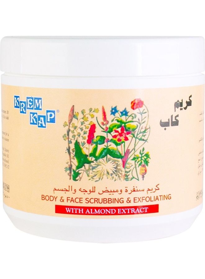 KREM KAP Body And Face Exfoliating Scrub With Almond Extracts Clear 500grams  - Image 1