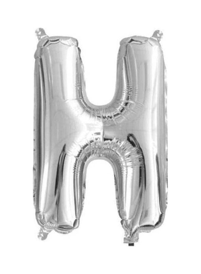 H Silver Letter Alphabet Foil Balloons Party Supplies 24.6 x 12.4 x 2.6cm 