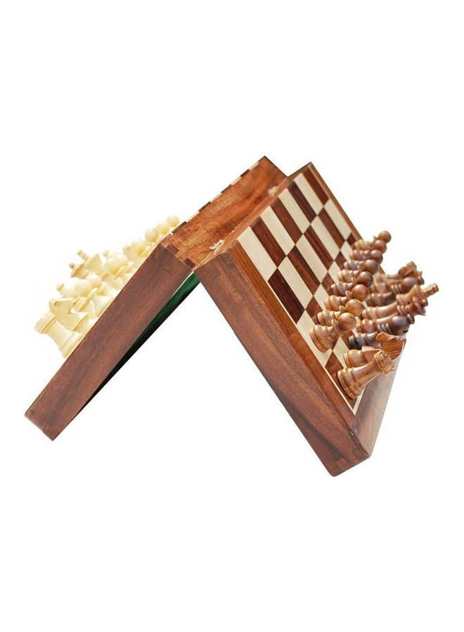 3 in 1 Classic Wood Folding Chess Board .8 x .148 x .312cm  - Image 1