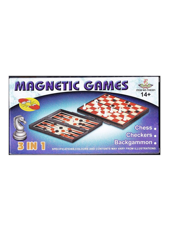 3 In 1 Chess & Table Games With Magnetic