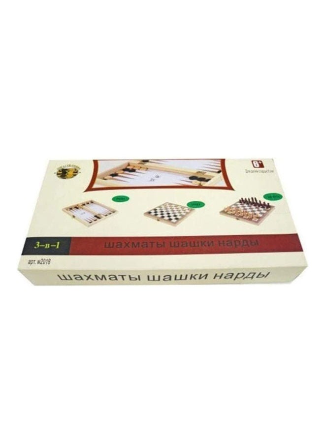 3 in 1 Wood Chess - Image 2